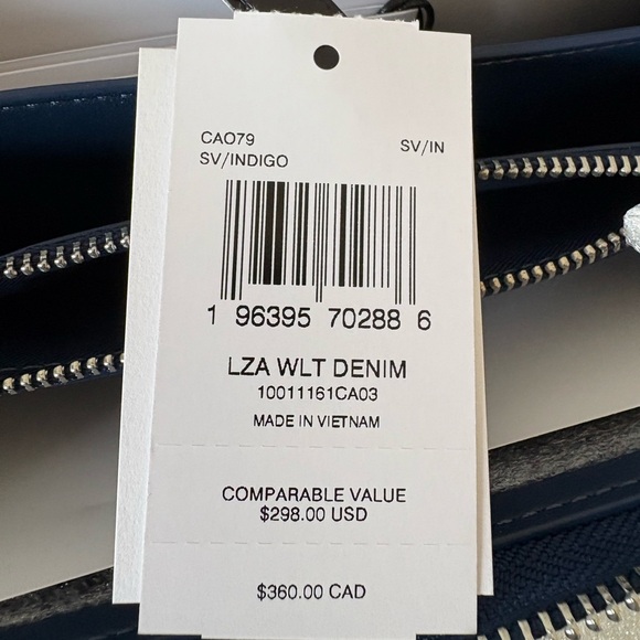 Coach Long Zip Around Wallet In Denim - Picture 11 of 11